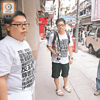 2011年<br>林子健（左）早於一一年反對放棄一人一票選出基督教選委，及至一五年再絕食抗議。