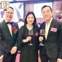 總會理事會副主席林偉光（左起）、徐珊雯同總會榮譽會長何光耀諗計拓展商機。