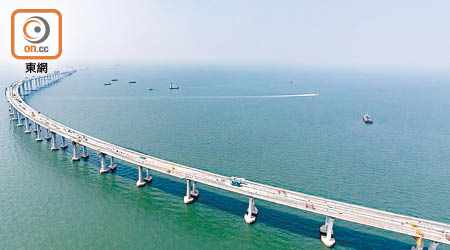 港珠澳大橋香港段工程一波三折，通車無期。（資料圖片）