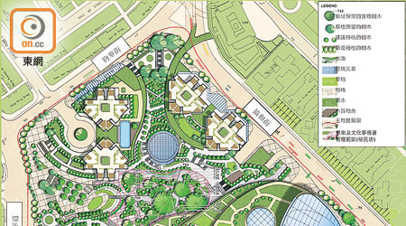 市建局指地標式設計的鵝蛋形建築及水景瀑布公園仍有討論空間。（資料圖片）