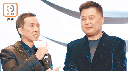 被告施建祥（右）是甄子丹（左）主演的《葉問3》的製片人。