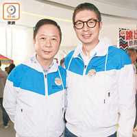 馬清揚（右）一周跳繩數次，旁為蔡榮星。