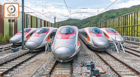 高鐵香港段列車的主樑架構鋁材由神鋼生產。（資料圖片）