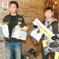警方展示搜獲的鐵通證物。（圖片資料）