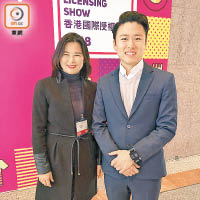 徐珊雯（左）好支持林筱軒（右）往品牌授權業發展。