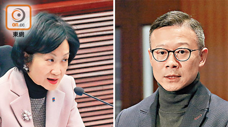 葉劉淑儀（左）與張國鈞（右）料將出任一地兩檢草案委員會的正副主席。