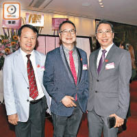 何志生（右起）、羅志光及岑醒文擔心貿易戰打沉經濟，連帶影響市民購買力。