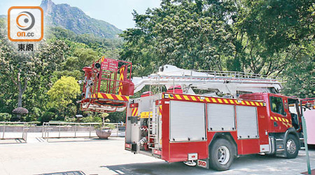 消防派員登山搜索。（曾志恆攝）