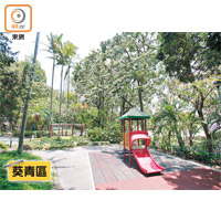 中葵涌公園其中一個遊樂場只有一條不足半米長的滑梯。