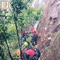 消防處去年接到一千三百七十二宗山嶺搜救召喚。（資料圖片）