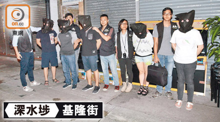 警方搗破非法賭檔拘5人。（胡德威攝）