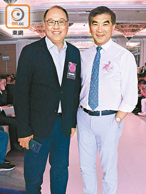 林大輝（左）同鍾國斌（右）都覺得香港時裝設計有潛力。（鄧學修攝）