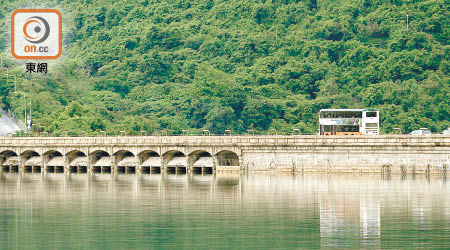 大潭水塘的存水水位已比之前增高。（林耀康攝）