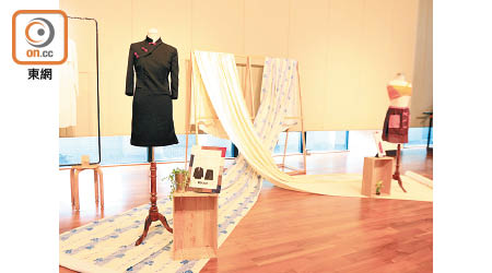 「舊衣‧重生」主題展覽中的公開組優勝作品，是用舊西裝改造成旗袍套裝。