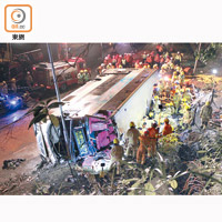 今年二月九巴在大埔公路發生嚴重車禍，多人死傷。