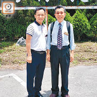 饒亮賢（左）喺台灣過生日，王茂林（右）就對宜蘭靚景美食讚不絕口。