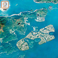 有智庫建議在東大嶼水域興建人工島，估計最多可建四十萬個住宅單位。（受訪者提供）