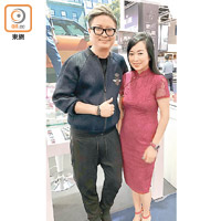 時裝設計師何國鉦（左）跨界設計埋手錶，同香港鐘表業總會顧問黃麗嫦（右）有更多共同話題。