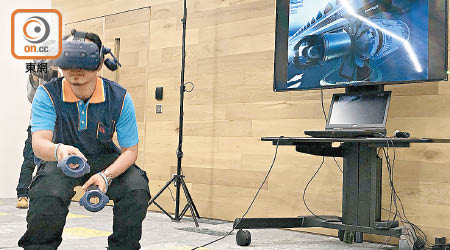 互動學習中心提供虛擬實境訓練設施供機電署學員及業界人士使用。（梁敏巧攝）