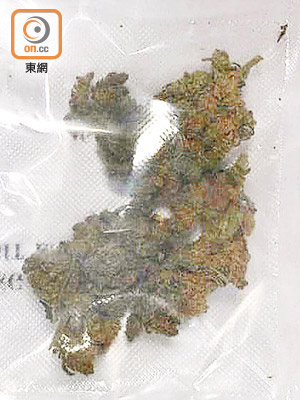 元朗<br>警方檢獲的懷疑大麻。