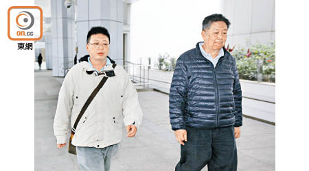 夏定邦（左）及其父親夏偉成（右），昨分別被判監七年及六年半。