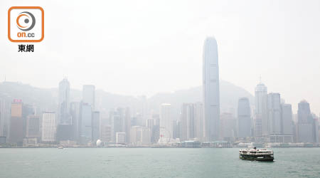 今年首季香港有三分之二日子受到空氣污染影響。（吳艶玲攝）