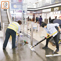 機場經已加強各類清潔及消毒工作。