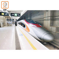 廣深港高鐵<br>去年九月廿三日投入服務的高鐵香港段，客量不達標。