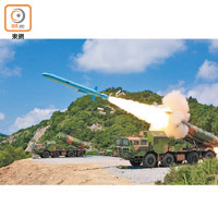 解放軍近年加強發展導彈攻擊能力。