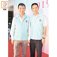馬浩文（左）同譚錦球（右）經常都會做運動。