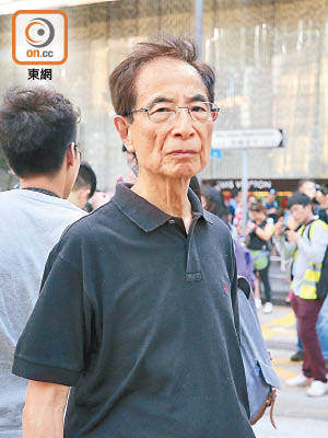 被指為「搞事四人幫」之一的李柱銘昨亦有出席遊行。