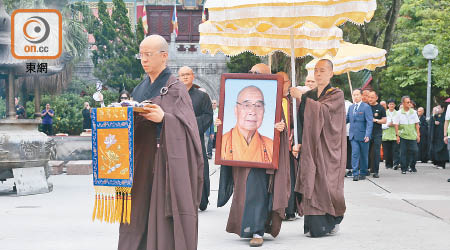 釋智慧日前圓寂，寶蓮禪寺昨舉行追思會。（溫國佳攝）