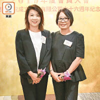 鍾惠冰（左）同李慧（右）好積極投入會務。