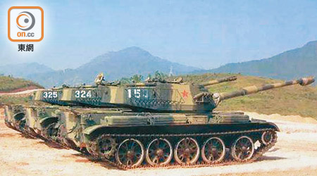 近年中國軍事力量急速增強，其中坦克數目大幅增加。