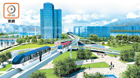 九龍東環保連接系統計劃以單軌鐵路方式連接觀塘、九龍灣及啟德發展區。