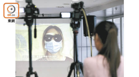 民間記者會邀請「爆眼少女」拍片分享近況，她譴責警隊傷害市民。