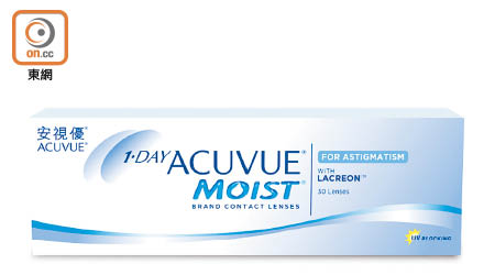 部分受影響批次的1-Day ACUVUE MOIST Brand Contact Lenses自願回收。
