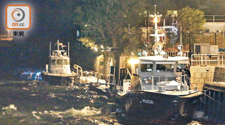 事發時馬料水水警基地風高浪急。（沈厚錚攝）