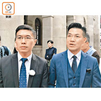 區諾軒（左）及范國威（右）昨申請終審上訴許可失敗，即時失去立法會議席。（陳佩詩攝）