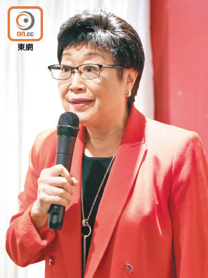 劉健儀為功能界別議員辯護。（溫國佳攝）