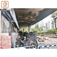 被告杜小慧涉嫌在深水埗通州街橋底「南亞村」放火。