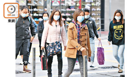 昨日仍然寒冷，出外的市民也穿得密密實實。（胡家豪攝）