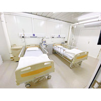 火神山醫院的雙人病房。（中新社圖片）
