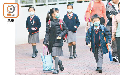 調查顯示八成小學的兒童口罩存貨不足。