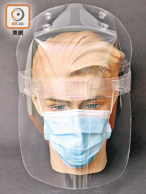 理大設計了適合一般市民使用的可重用面罩。（理大提供）