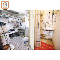 籠屋衞生條件有限，多達二十人共用一個廚房及廁所。