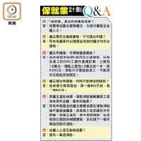 保就業計劃Q&A