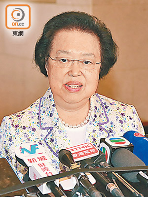 譚惠珠認為港府應按現有法律規範堅決執法，維護香港社會穩定。