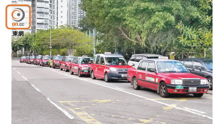 市區的士車主正醞釀加租。（朱先儒攝）