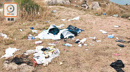 早前有行山人士遺棄包括口罩的垃圾在郊野公園，有違公德。